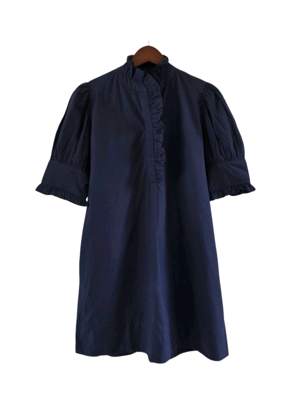 Navybleu Navy Blue Westport Dress Ruffle Trimming Womens Size Small NEW NWT